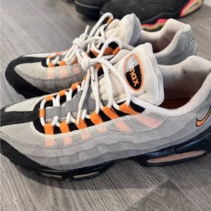 Nike Air Max 95 in Black, Gray, and Orange